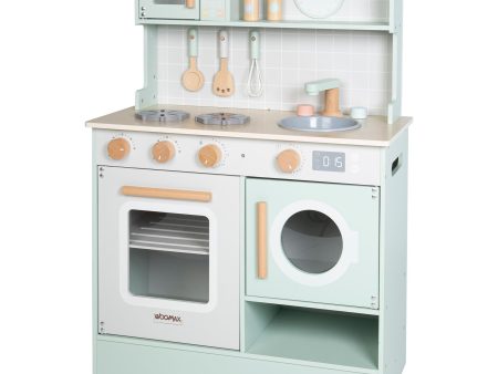 Woomax 47217 Cocina Infantil de Juguete eléctrica de Madera, 60x30x85 cm, Fregadero, Lavadora, Juego cocinitas 3 años Embalaje Deteriorado For Sale