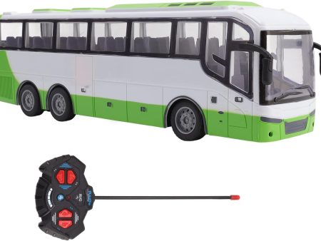 1:30 Control remoto eléctrico inalámbrico RC Bus modelo de juguete para niños (blanco verde) Embalaje Deteriorado Sale