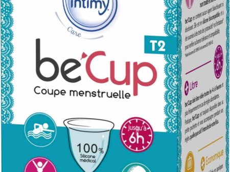 BE CUP INTIMY CARE - Copa menstrual talla 2 - Protección higiénica alternativa Embalaje Deteriorado Sale