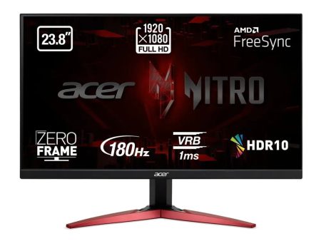 Acer KG241Y S3BMIIPX 23.8 Full HD VA 180 Hz 1 ms Freesync Plana Negro, Rojo Gaming Caja Abierta For Discount