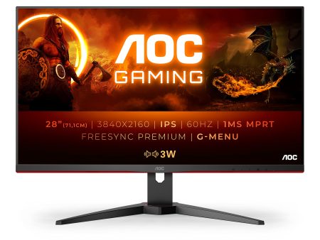 Aoc U28G2AE 28 4K Ultra HD IPS 60 Hz 1 ms Freesync Plana Negro Gaming Embalaje Deteriorado Online