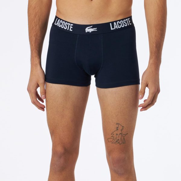 (Faltan 2 unidades, incluye 1) Talla: L - Bañador Lacoste 5H3321 para Hombres, Color Argent Chine Marine-SUNRI Embalaje Deteriorado Online Hot Sale