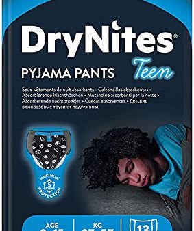 (Faltan 3 unidades, incluye 1) Drynites Calzoncillos absorbentes para Niños 8-15 años 27-57kg, 13 unidades Embalaje Deteriorado (Cad: 20 07 2025) Online Hot Sale