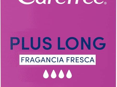 Carefree Salvaslip Plus Long Fragancia Fresca 40 unidades 200 g Embalaje Deteriorado (Cad: 31 12 2050) Fashion