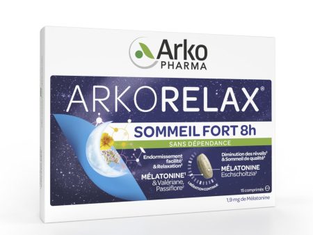 Arkorelax Sueño Fuerte 8 horas - Suplemento alimenticio para recuperar un sueño de calidad - 15 comprimidos Embalaje Deteriorado on Sale