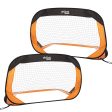 Aktive 54120 Set 2 Porterías de fútbol plegables para niños, Medidas 120x80x80 cm, color negro y naranja Embalaje Deteriorado Discount