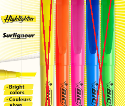 (Faltan 3 Rotuladores, Incluye 2) Pack de 5 rotuladores fluorescentes BiC Brite Liner Embalaje Deteriorado Online Hot Sale