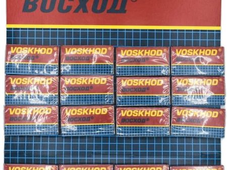 (Faltan 5 unidades, incluye 95) Pack de 100 cuchillas de afeitar de doble hoja Voskhod Embalaje Deteriorado Online now