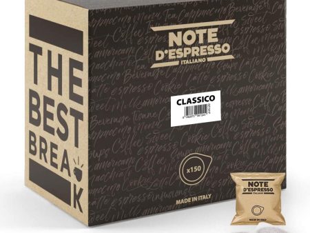 (Faltan 6 unidades, incluye 144) Note d Espresso - Lot de 150 dosettes de café Classico en papier, 150 x 7 g Embalaje Deteriorado (Cad: 23 01 2025) Online