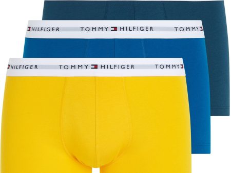 (Falta 1, el Amarillo, Incluye 2) - Talla: L - Pack de 3 Bóxers Trunks Tommy Hilfiger para Hombre, Multicolor Embalaje Deteriorado For Cheap