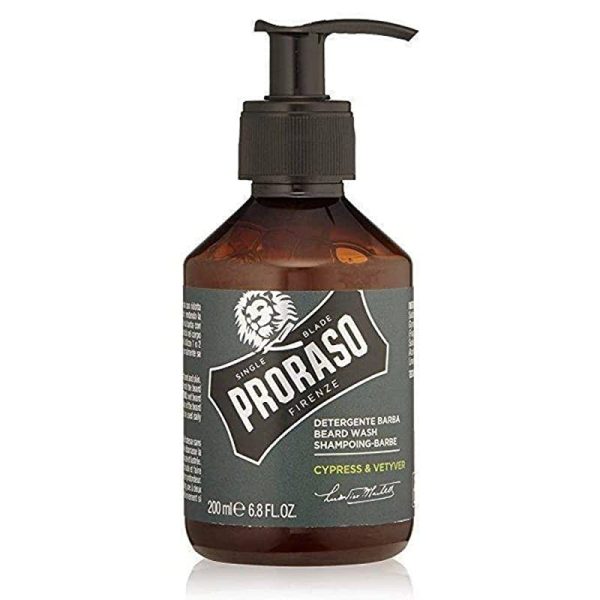 (Sin Dosificador) Proraso Champú para la Barba Cypress Vetyver - 200 ml Embalaje Deteriorado Cheap