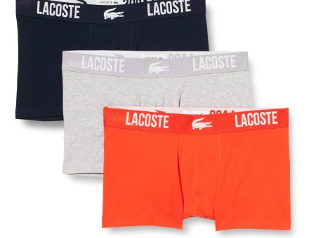 (Faltan 2 unidades, incluye 1) Talla: L - Bañador Lacoste 5H3321 para Hombres, Color Argent Chine Marine-SUNRI Embalaje Deteriorado Online Hot Sale