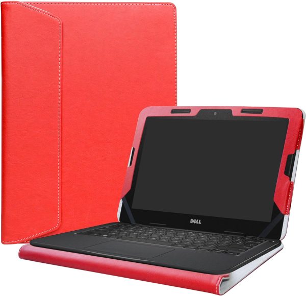 Alapmk Funda protectora de PU para portátil Dell Chromebook 11 5190 Chromebook 5190 3100 2 en 1 Education Latitude 11 2 en 1 3190 3189 Education Inspiron Chromebook 11 2 en 1 3181, color rojo Online