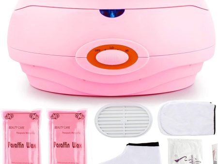 Ayitoo Baños de Parafina Cera Baño, Calentador de Parafina para Manos y Pies con Máquina Accesorios, Rosa Embalaje Deteriorado on Sale