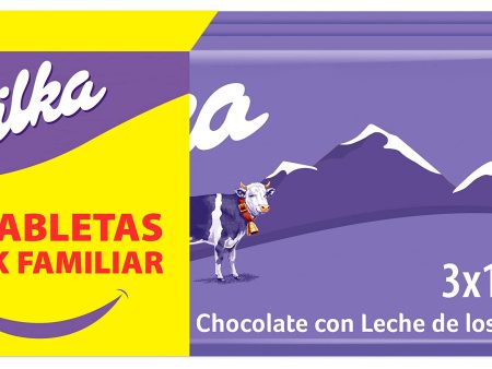 Tableta de Chocolate con Leche Milka Pack Familiar 3 x 125g Embalaje Deteriorado Online Hot Sale