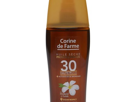 (Sin Tapón) Aceite Seco Protector y Bronceador SPF30 - Protección Solar UVA UVB - Bronceado Luminoso - Fórmula con Monoï de Tahití - Belleza Limpia Sin Parabenos - 150 ml - Fabricado en Francia Embalaje Deteriorado Discount