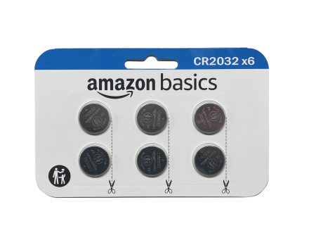 Amazon Basics - Pack de 6 pilas de botón de litio CR2032 Embalaje Deteriorado For Cheap