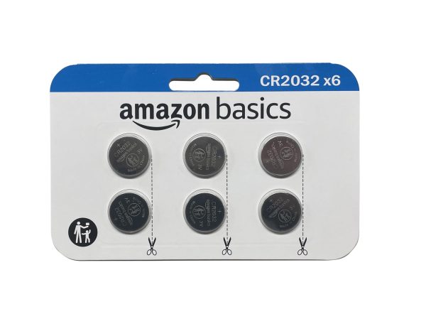 Amazon Basics - Pack de 6 pilas de botón de litio CR2032 Embalaje Deteriorado For Cheap