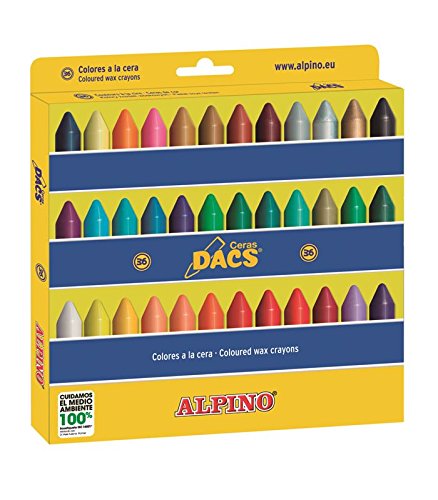 Alpino DA050300 Estuche de 36 ceras blandas de colores surtidos DACS Online