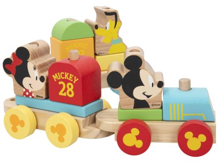 Woomax 48702 Disney Mickey Mouse, Juguete Tren de Madera con Formas Encajables Embalaje Deteriorado Supply