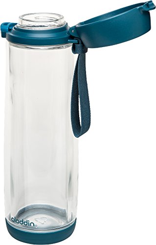 Aladdin 10-02088-002 Botella con Vaso de Vidrio, Azul 0,53l Cheap