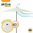 Aktive 53877 Sombrilla jardín rectangular , Parasol terraza, color crema, 3x2 m Embalaje Deteriorado on Sale