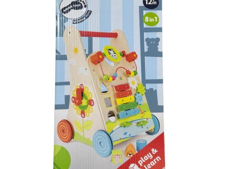 Wooden First Steps Trolley para niños a partir de 2 años Online now