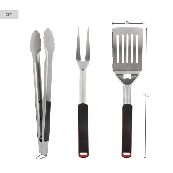 Aktive 63009 Set de Accesorios para Barbacoa - 3 Piezas Embalaje Deteriorado Cheap