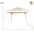 Akltive 61024 Carpa plegable 300x300x240 Marfil, Toldos exterior terraza, playa o camping Embalaje Deteriorado Online Hot Sale