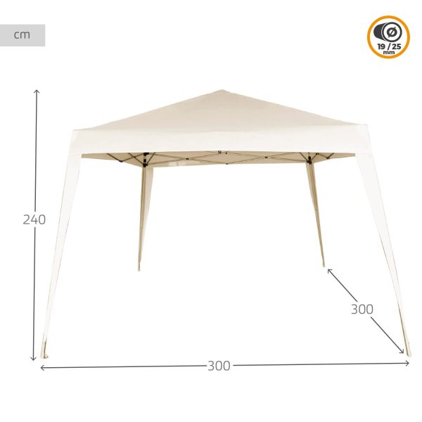 Akltive 61024 Carpa plegable 300x300x240 Marfil, Toldos exterior terraza, playa o camping Embalaje Deteriorado Online Hot Sale