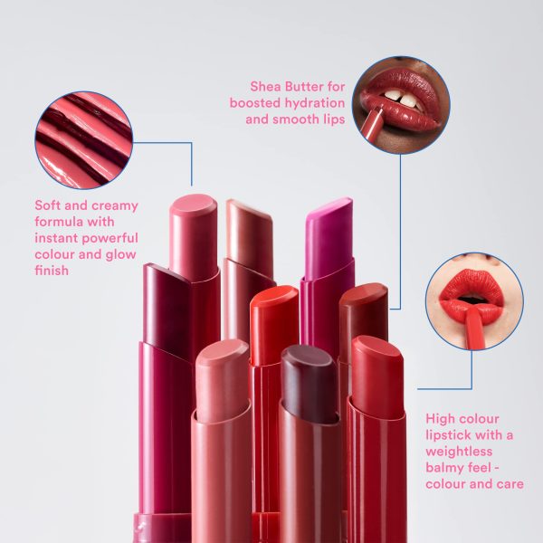 3ina Makeup - The Color Lip Glow 371 - Fucsia - Labial Hidratante con Manteca de Karité - Barra de Labios Brillo - Bálsamo Alta Pigmentación Vegan - Cruelty Free Embalaje Deteriorado Online