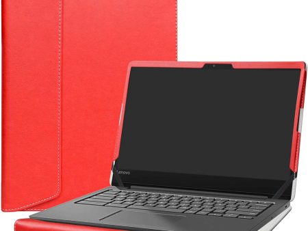 Alapmk Funda protectora de piel sintética especialmente diseñada para portátil Lenovo Chromebook S330   Lenovo ideapad S340 de 13,3  (no compatible con: Lenovo Chromebook C330), rojo on Sale