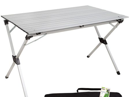 Aktive 52841 Mesa plegable ligera para camping de aluminio , con bolsa de transporte y capacidad para 6 personas, 110x70x70 cm Embalaje Deteriorado Fashion