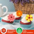 Adornos para Tartas Flores 80 Piezas Decoración de Pastel de Bodas Cupcakes Magdalenas Cumpleaños Alimentos Embalaje Deteriorado Online now