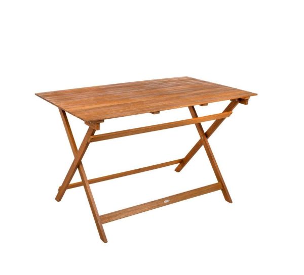 Aktive 61030 Mesa plegable de madera acacia rectangular , 100% sostenible, para 4 o 6 personas Embalaje Deteriorado Online Hot Sale