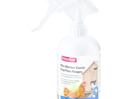 BEAPHAR - Spray para detener los piojos rojos para el animal y el entorno - Acción mecánica sin insecticida químico - 500ml Embalaje Deteriorado on Sale