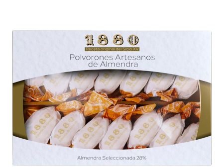 1880 - Polvorones Artesanos de Almendras, Calidad Suprema, Típico Dulce Navideño, Receta Artesanal, Envase Individual, 310 gramos Embalaje Deteriorado Cheap