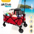 Aktive 62618 Carro de transporte plegable para playa, color rojo, 91 x 53 x 115 cm Embalaje Deteriorado For Cheap