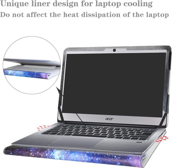 Alapmk Funda Protectora de Cuero PU Especialmente diseñada para portátil Acer Swift 3 14 SF314-51 SF314-52 SF314-52G SF314-53G (No Compatible con: Swift 3 14 SF314-54 SF314-54G), Galaxy Fashion