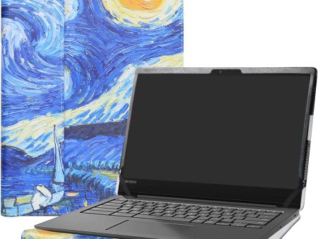 Alapmk Funda protectora de piel sintética especialmente diseñada para portátil Lenovo Chromebook S330   Lenovo ideapad S340 de 13,3  (no compatible con: Lenovo Chromebook C330), noche estrellada Supply