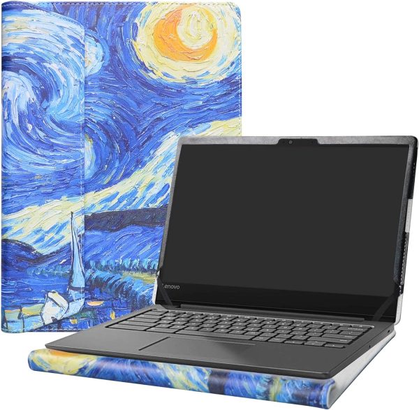 Alapmk Funda protectora de piel sintética especialmente diseñada para portátil Lenovo Chromebook S330   Lenovo ideapad S340 de 13,3  (no compatible con: Lenovo Chromebook C330), noche estrellada Supply