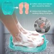 Alfombrilla grande para fregar pies, almohadilla de masaje, cepillo para pies de ducha, antideslizante, alivia los pies cansados, masajeador para limpieza exfoliante (lavabo para pies verde) For Sale