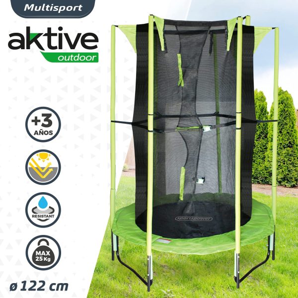 Aktive 54086 Cama elástica infantil Sports 133 cm diámetro Embalaje Deteriorado Fashion