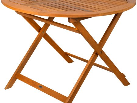 Aktive 61029 Mesa plegable redonda de madera acacia para jardín y terraza, Ø100cm Embalaje Deteriorado Cheap