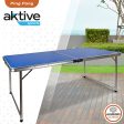 Aktive 52873 Mesa plegable de ping pong , con set de raquetas y pelotas, mesa de aluminio para exterior, color azul, 80x70x160 cm Embalaje Deteriorado Discount