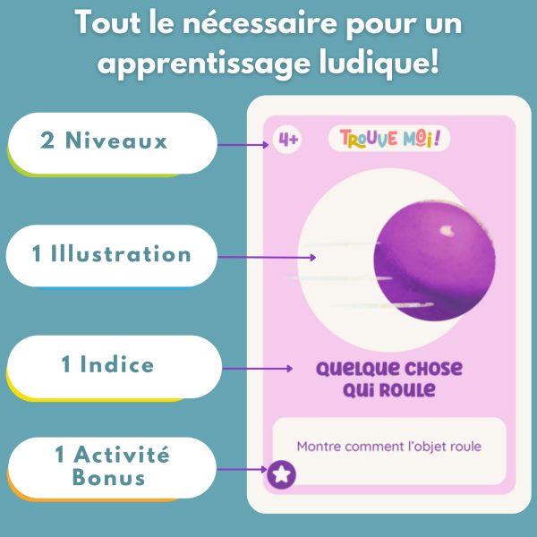 (Idioma Francés) - Juego de cartas educativo y juguetón para niños de 2 a 6 años Embalaje Deteriorado For Cheap