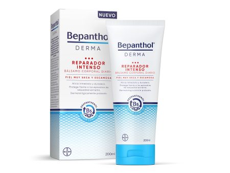 Bálsamo reparador Bepanthol Derma Intenso para el Cuerpo, Hidratación Profunda, Piel Muy Seca y Escamosa, Uso Diario, 200 ml Embalaje Deteriorado Online Sale