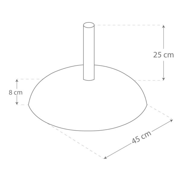 Aktive 53897 Soporte para Parasol de Cemento Garden, Base Redonda de 15 Kg Embalaje Deteriorado For Cheap