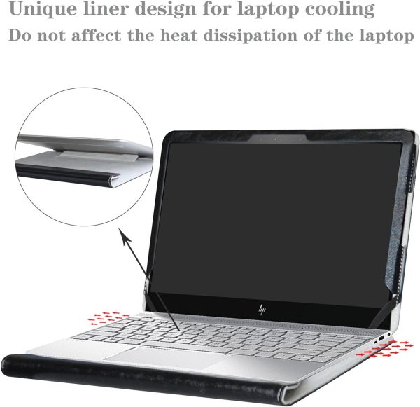 Alapmk Funda Protectora de Cuero PU Especialmente diseñada para portátil HP Envy 13 Serie 13-adXXX de 13,3  (Igual que 13-ad105nl), Negro Online