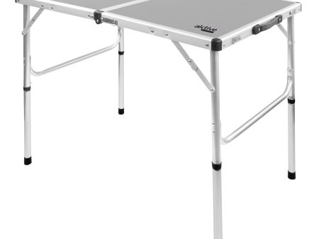 Aktive 63019 Mesa Plegable Camping portátil Antideslizante de Aluminio y Madera MDF, con asa para fácil Transporte, Mesa Alta, Mesa Picnic, Accesorios de Camping, 90x60x40 70cm Embalaje Deteriorado Online